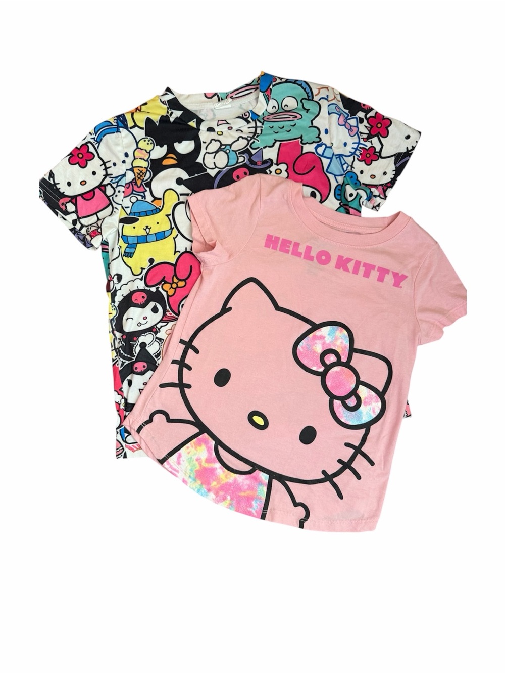2/$10. Hello Kitty Girls' Pink Graphic Tee & Character Print Tee
